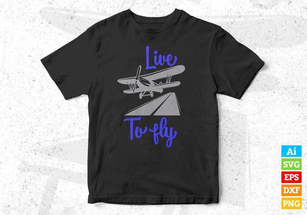 Love To Fly Aviation Editable T shirt Design In Ai Svg Printable Files