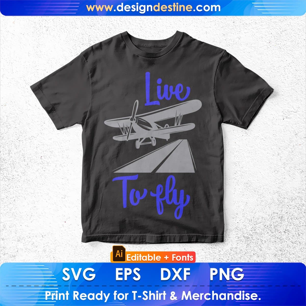 Love To Fly Aviation Editable T shirt Design In Ai Svg Printable Files