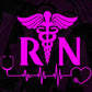 Lovely Rn Registered Nurse Tie Dye Editable T shirt Design In Ai Svg Print Files