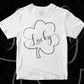 Lucky Clover St Patrick's Day Editable T-shirt Design in Ai Svg Printable Files