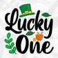 Lucky One St Patrick's Day T shirt Design In Svg Png Cutting Printable Files