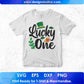 Lucky One St Patrick's Day T shirt Design In Svg Png Cutting Printable Files