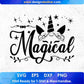 Magical Unicorn T shirt Design In Svg Png Cutting Printable Files