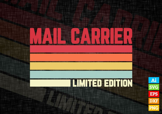 Mail Carrier Limited Edition Editable Vector T-shirt Designs Png Svg Files