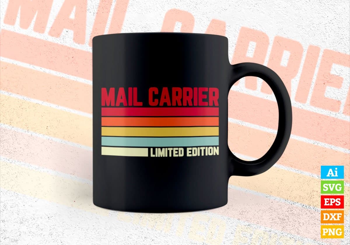 Mail Carrier Limited Edition Editable Vector T-shirt Designs Png Svg Files