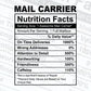 Mail Carrier Nutrition Facts Editable Vector T shirt Design In Svg Png Printable Files