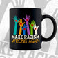 Make Racism Wrong Again Vector T-shirt Design in Ai Svg Png Files
