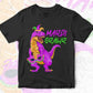 Mardi Grawr T-Rex Dinosaur Dino Kids Mardi Gras Boys Editable Vector T-shirt Design in Ai Svg Png Files
