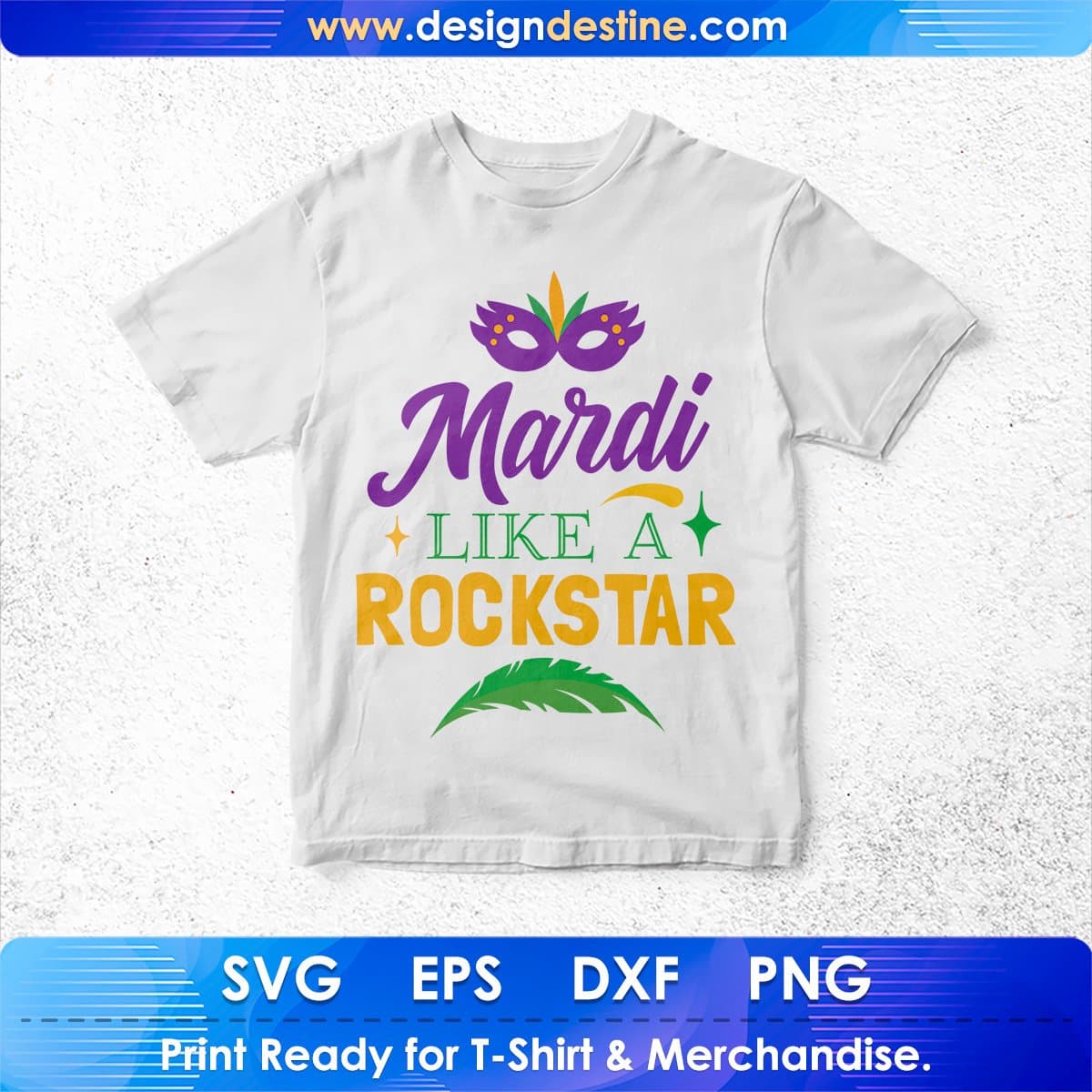 Mardi Like A Rockstar Mardi Gras T shirt Design In Ai Svg Cutting Printable Files