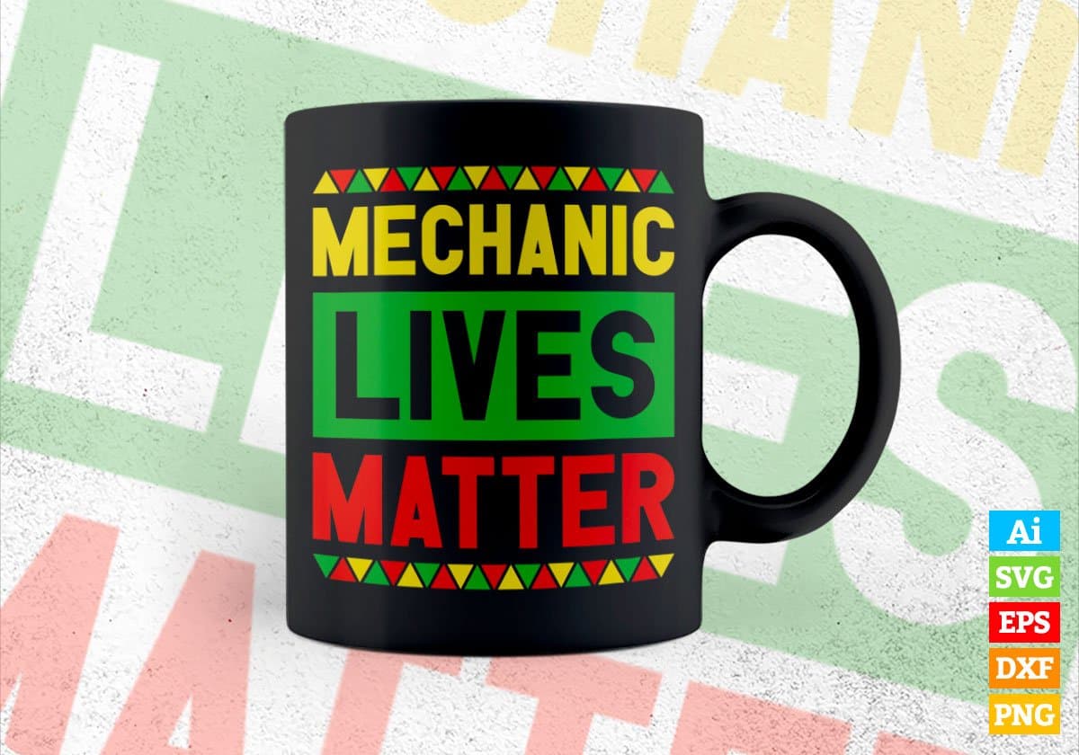Mechanic Lives Matter Editable Vector T-shirt Designs Png Svg Files