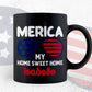 Merica My Home Sweet Home 4th of july gift for proud Americans Patriot Veterans Grandpa Dad Vector T shirt Design in Ai Png Svg Printable Files