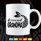 Mermaid Grandma Funny Family Matching Birthday Svg T shirt Design.
