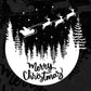 Merry Christmas Scene With Santa Flying Deer Vector T-shirt Design in Ai Svg Png Files