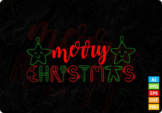 Merry Christmas T shirt Design In Svg Png Cutting Printable Files