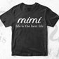 Mimi Life is The Best Life Funny Mother's Day Vector T-shirt Design in Ai Svg Png Cutting Printable Files