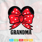 Minnie Mouse Grandma Holiday Family Svg T shirt Design.