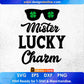 Mister Lucky Charm St Patrick's Day Editable T-shirt Design in Ai Svg Printable Files