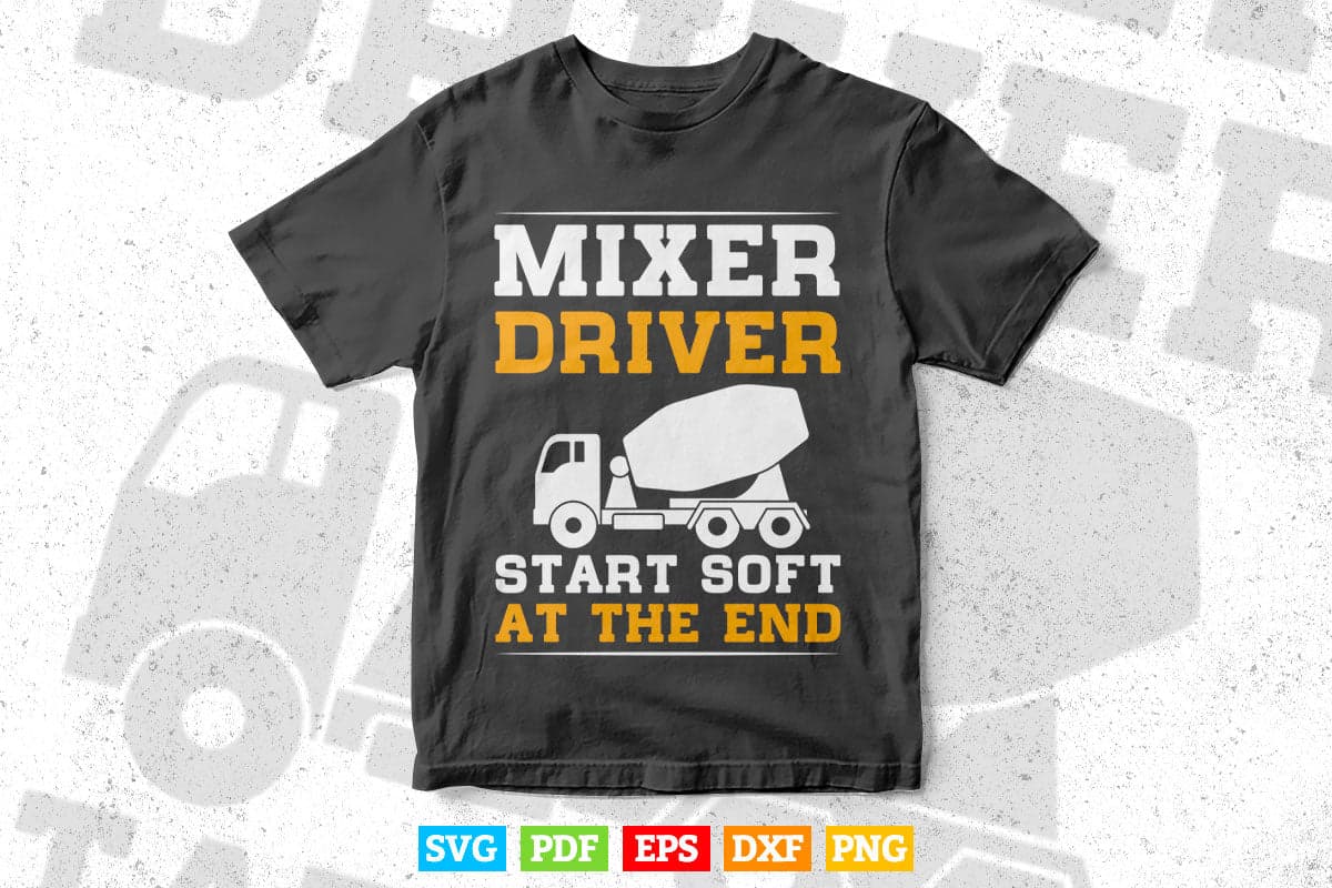 Mixer Drivers Concrete and Cement Truck Driver Vector T shirt Design Svg Printable Files