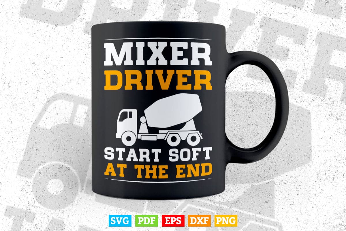 Mixer Drivers Concrete and Cement Truck Driver Vector T shirt Design Svg Printable Files