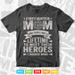 Mom of Firefighter Hero Mother's Day Svg T shirt Design.