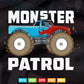 Monster Patrol Vintage Police Cop Car Monster Trucks In Svg Png Files.