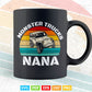 Monster Truck Nana Vintage Retro In Svg Png Files.
