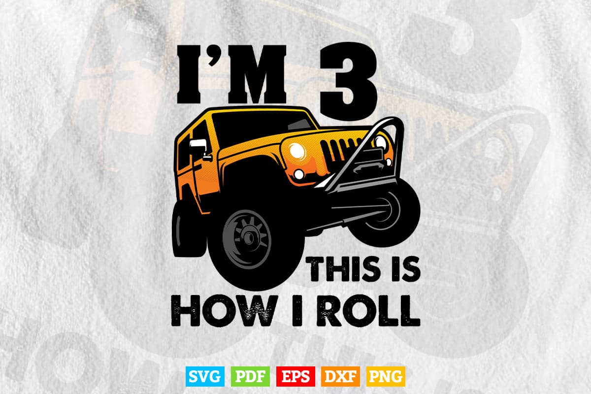 Monster Trucks 3rd Birthday Party Three Years In Svg Png Files.