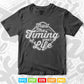 Motivational Calligraphy Trust The Timing Of Your Life Svg T shirt Design.