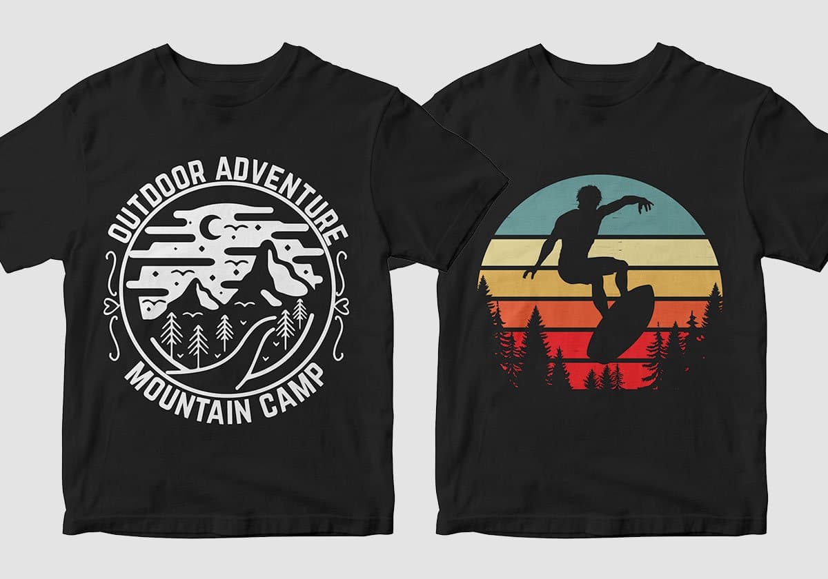 50 Mountain Biking Hiking Vector T-shirt Designs Bundle in Ai Svg Png Files  – Vectortshirtdesigns