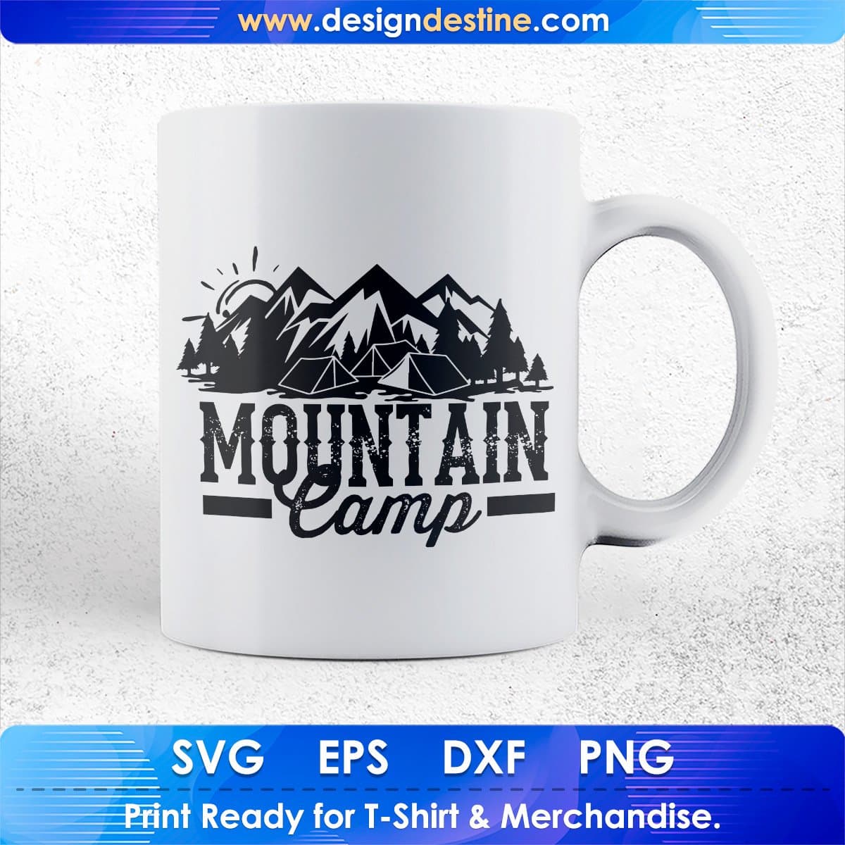 Mountain Camp T shirt Design In Ai Svg Printable Files