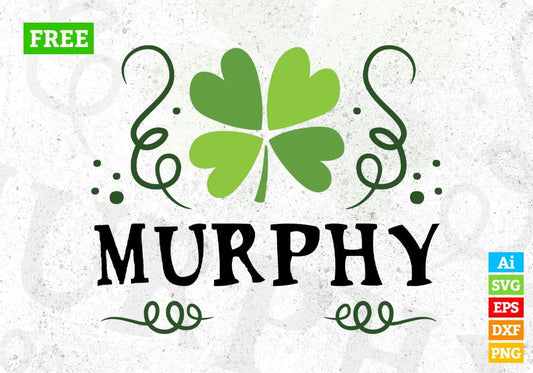 Murphy St Patrick's Day T shirt Design In Svg Png Cutting Printable Files