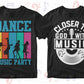 Music 50 Editable T-shirt Designs Bundle Part 1