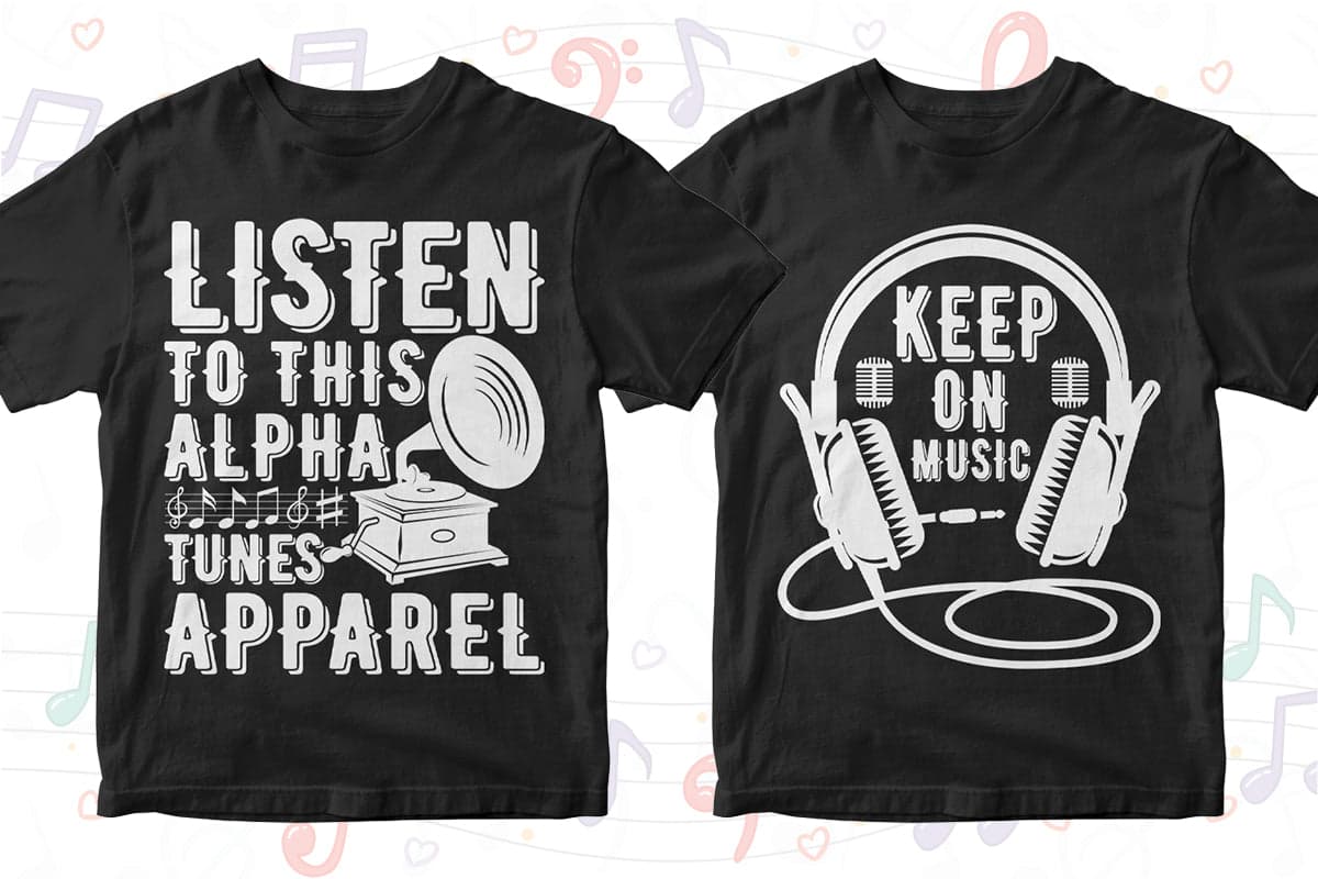 music designs for shirts