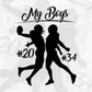 My Boys #20 #34 Player Silhouette Editable Vector T-shirt Design in Ai Png Svg 