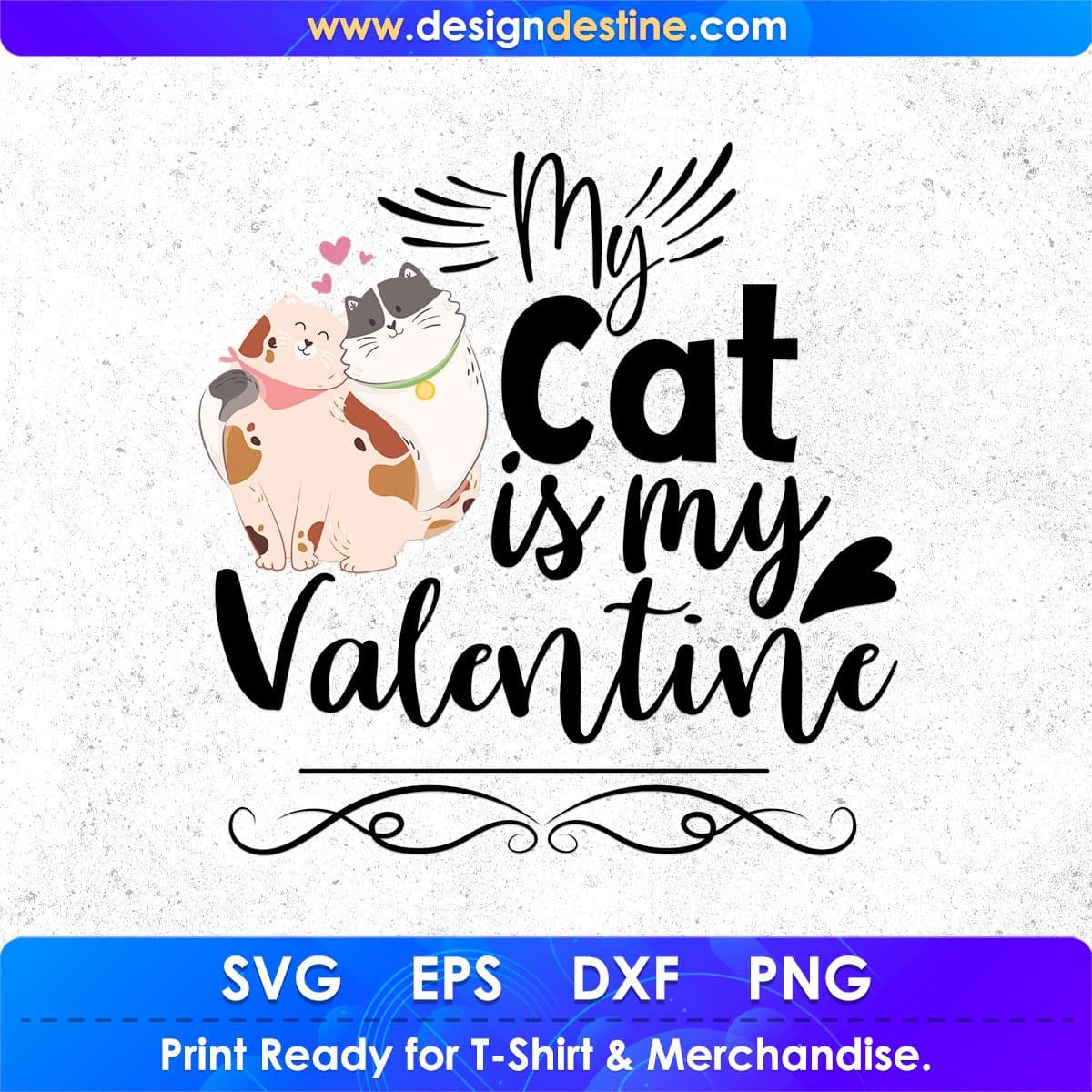 My cat is my Valentine Animal T shirt Design In Svg Png Cutting Printable Files