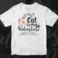 My cat is my Valentine Animal T shirt Design In Svg Png Cutting Printable Files