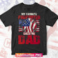 My Favorite Firefighter Calls Me Dad Fireman Father's Day Vector T-Shirt Design Png Sublimation File