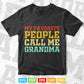 My Favorite People Call Me Grandma Retro Mother's Day Svg Printable T shirt Design.