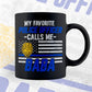 My Favorite Police Officer Calls Me Baba Father's Day Editable Vector T shirt Design in Ai Png Svg Files.