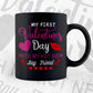 My First Valentine's Day With My Hot New Boy Friend Editable Vector T-shirt Design in Ai Svg Png Files