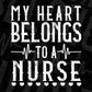 My Heart Belongs to a Nurse Editable T shirt Design In Ai Svg Printable Files
