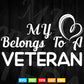 My Heart belongs to a Veteran Wife Military Wife Svg Png Cut Files.