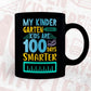 My Kindergarten Kids Are 100 Days Smarter Editable Vector T-shirt Design in Ai Svg Files