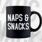 Naps and Snacks Funny Chef T shirt Design Ai Png Svg Cricut Files