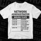 Network Administrator Hourly Rate Editable Vector T-shirt Design in Ai Svg Files
