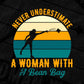 Never Underestimate A Woman With A Bean Bag Cornhole Editable T shirt Design In Ai Svg Png Cutting Printable Files