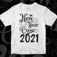 New Year Crew 2021 Vector T shirt Design In Svg Png Cutting Printable Files