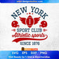 New York Sport Club Athletic Sports Since 1876 American Football Editable T shirt Design Svg Cutting Printable Files