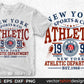 New York Sports & Co Athletic 1991 Athletic Department American Football Editable T shirt Design Svg Cutting Printable Files
