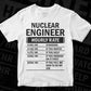 Nuclear Engineer Hourly Rate Editable Vector T-shirt Design in Ai Svg Files